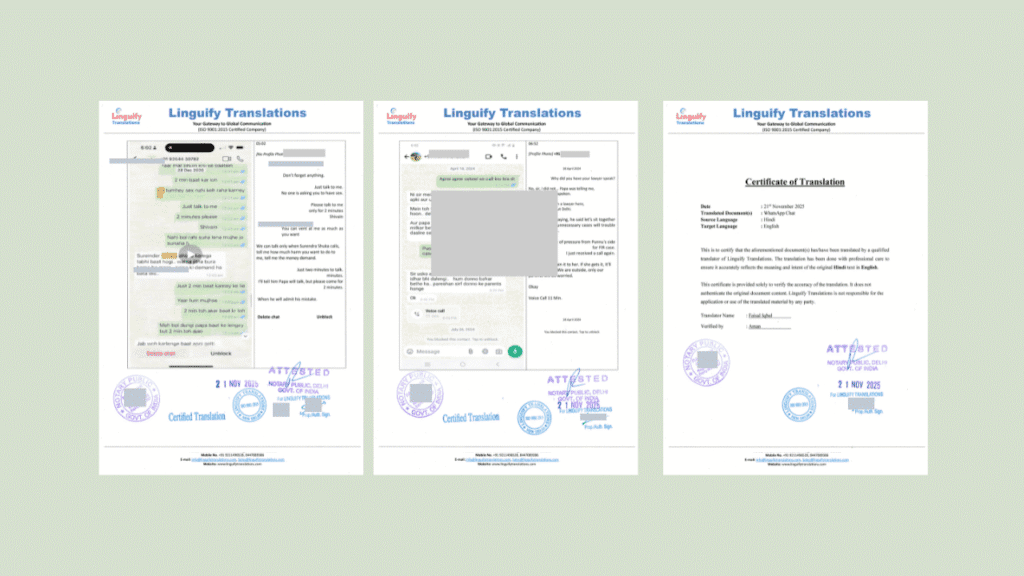 Whatsapp chat translation