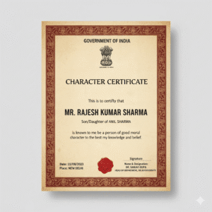 Character certificate Translation