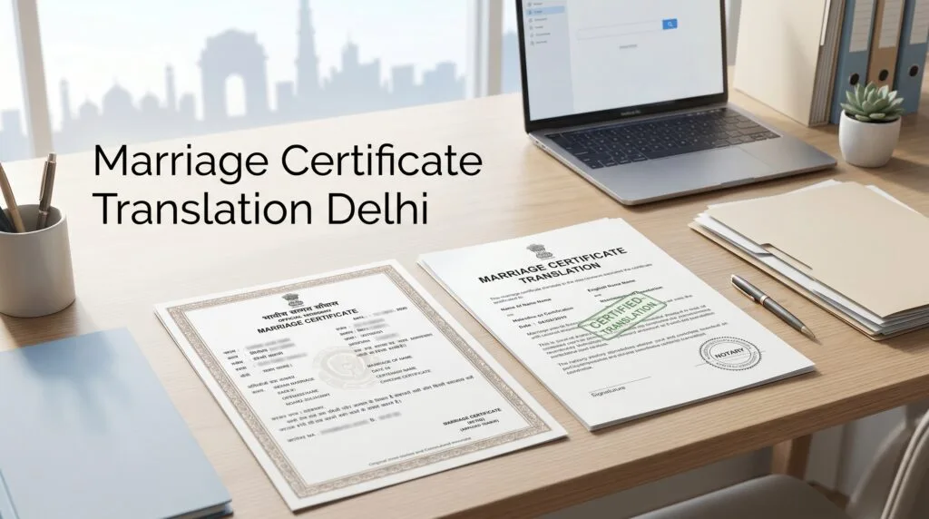 Marriage Certificate Translation Delhi